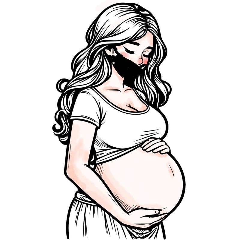 woman heavily pregnant realistic