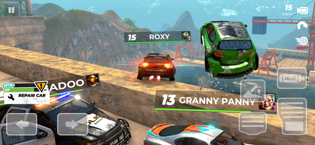 Demolition Derby - CrashOut - Action packed demolition derby car crash gameplay in CrashOut mobile game