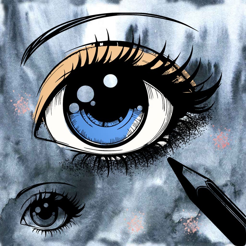 it has a realistic eye with shading