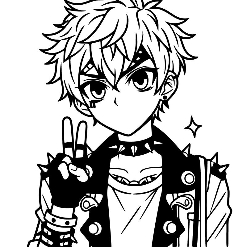 anime punk boy