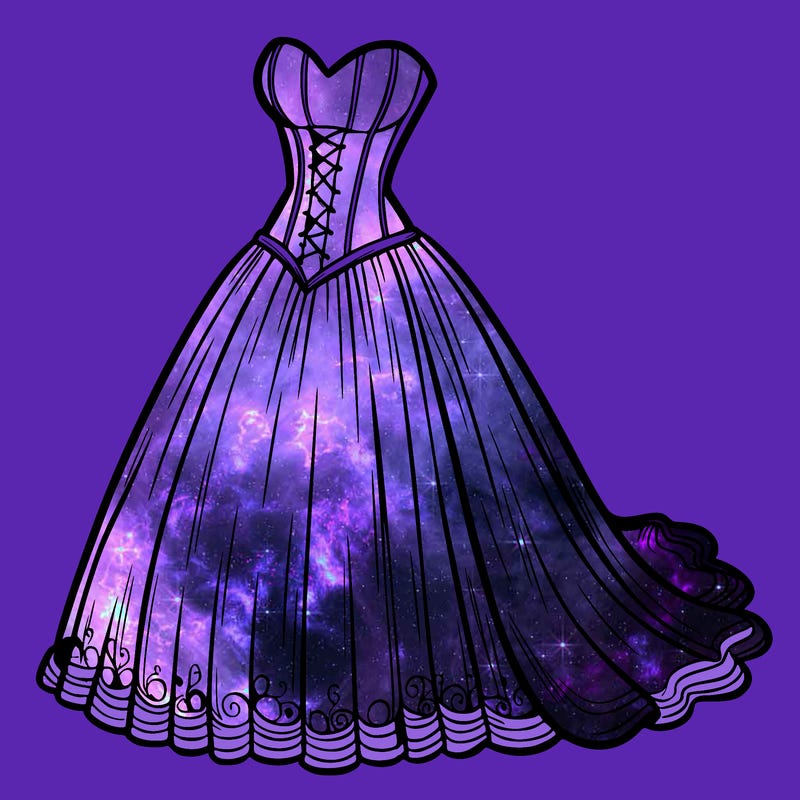 wedding dress-corset and a long and flowy skirt