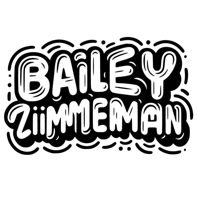 bailey zimmerman in bubble letters