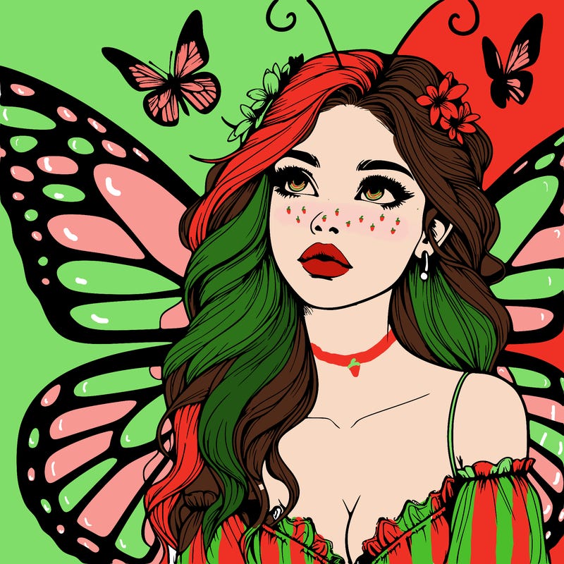 butterfly fairy realistic girl