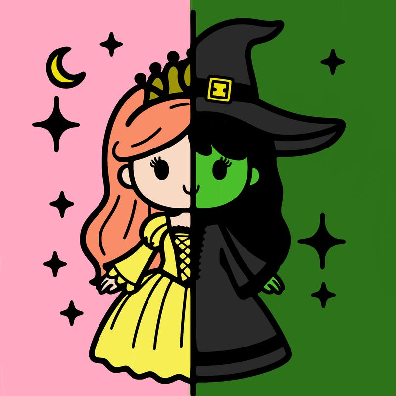 split princess and witch