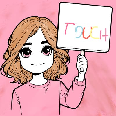 realistic girl holding up a sign