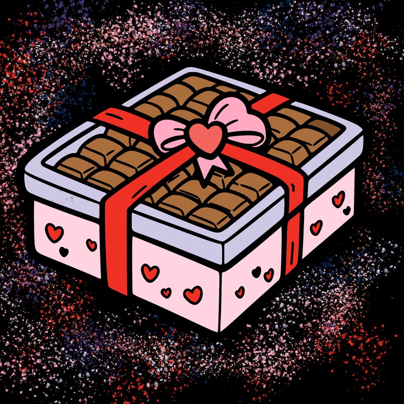 a box of chocolate for valentines day