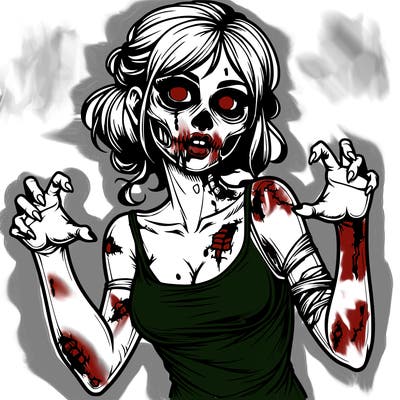 realistic zombie girl
