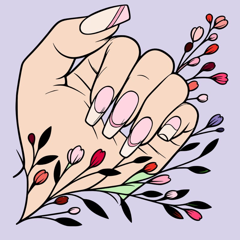 nails with french tip