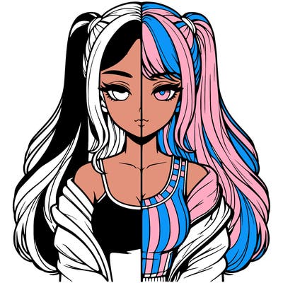 realistic girl split