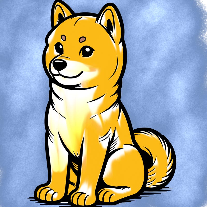 shiba inu in sitting position