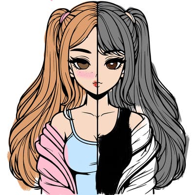 realistic girl split