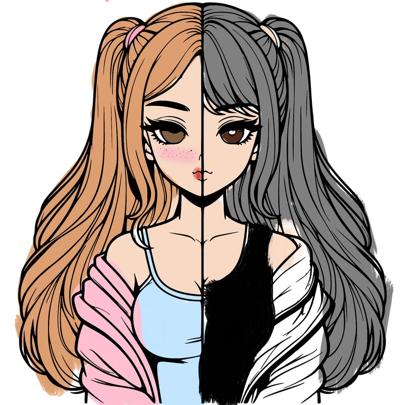 realistic girl split