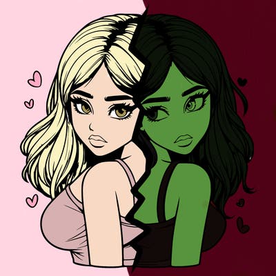 realistic girl split