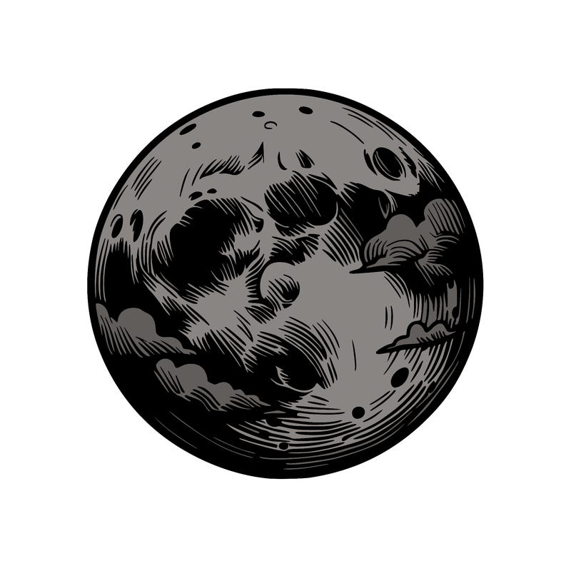 a realistic moon in space