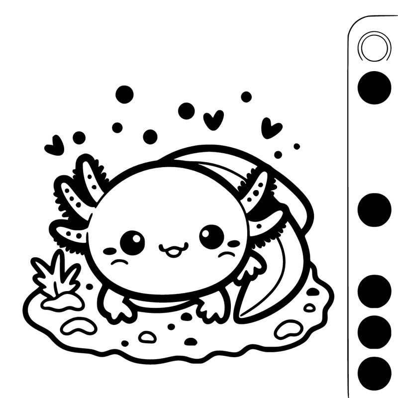 a super cute little axolotl