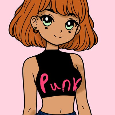 girl with crop top