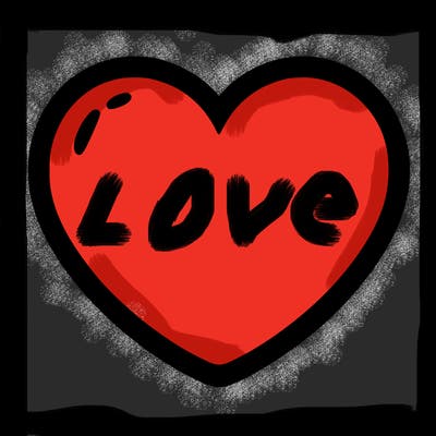 a blank heart