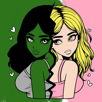 realistic girl split