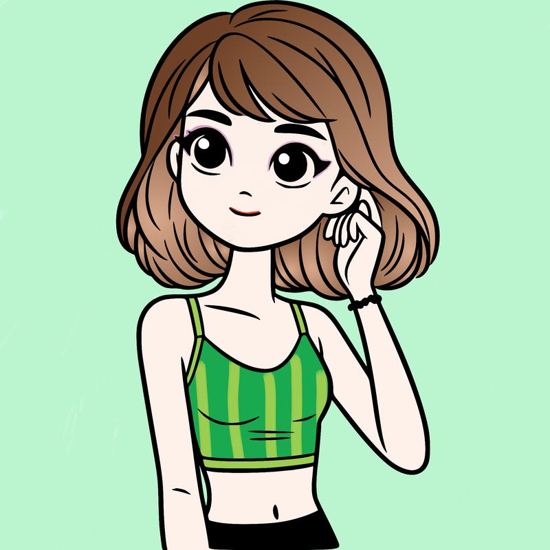 teen girl in crop top