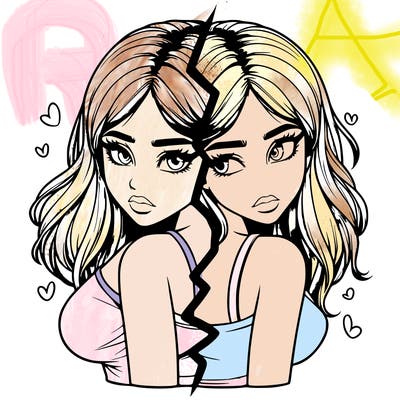 realistic girl split