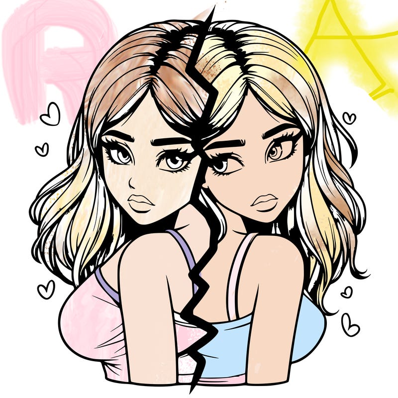 realistic girl split