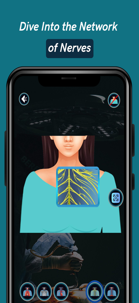 X-Ray Camera- X Ray Vision sca - Simulación de la red del sistema nervioso humano en la aplicación Cámara de Rayos X