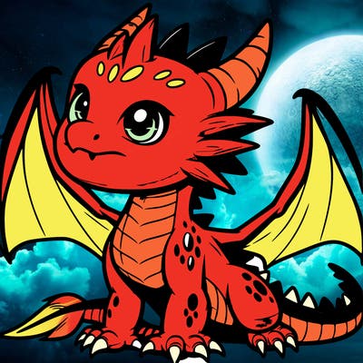 fierce baby night dragon