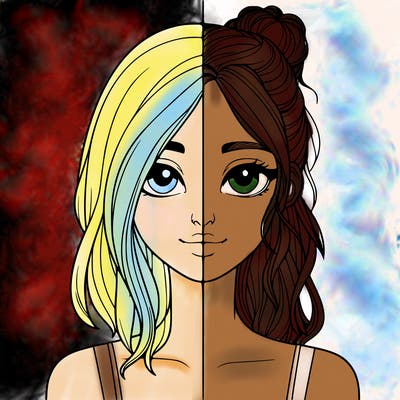 realistic girl split