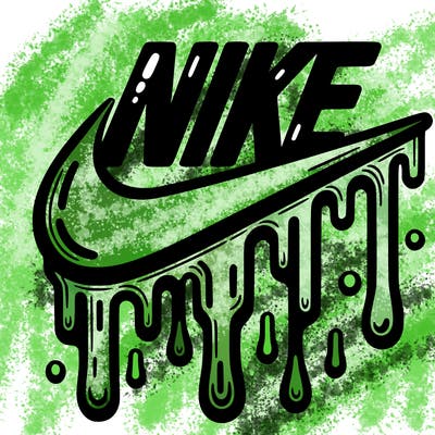 dripping nike logo