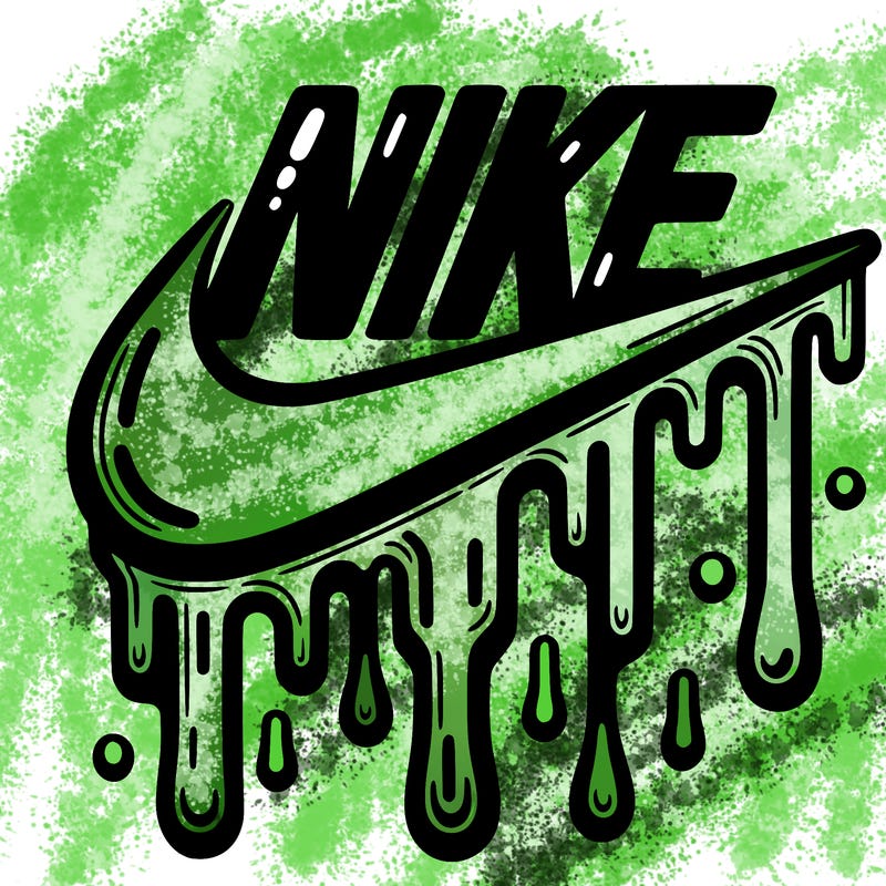 dripping nike logo