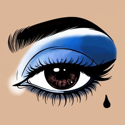 eye closed realistic