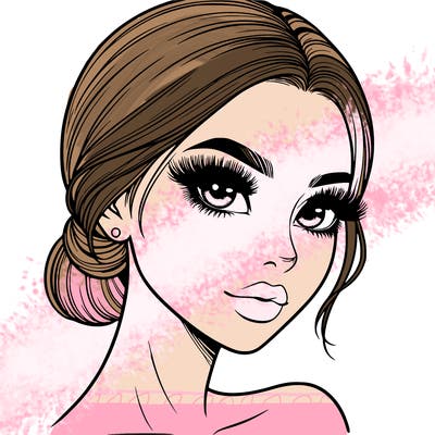 realistic girl with lashes