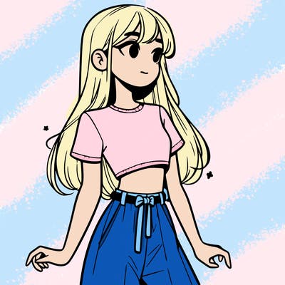 girl in a cute crop top