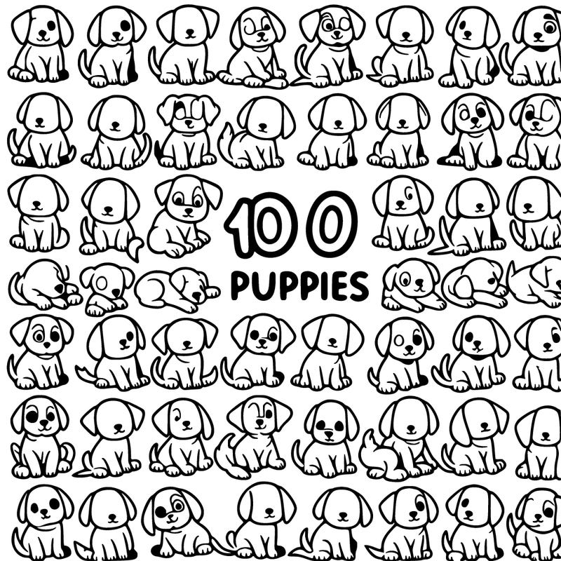 100 puppies