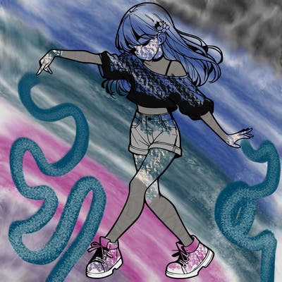 realistic girl danceing