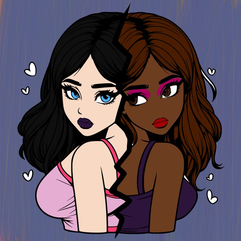 realistic girl split