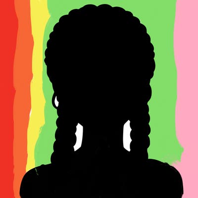 realistic girl with braids