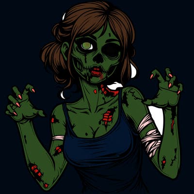 realistic zombie girl
