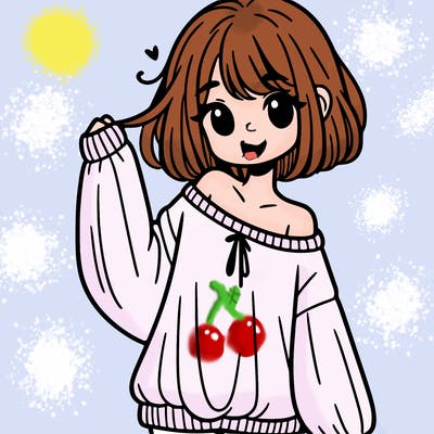 girl in baggy sweater hanging off her shoulder