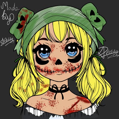 realistic girl halloween