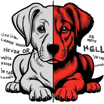 realistic dog split picture