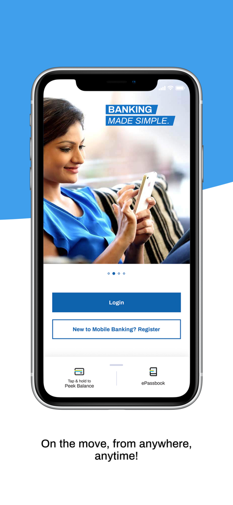 HNB Digital Banking mobile app login and registration screen