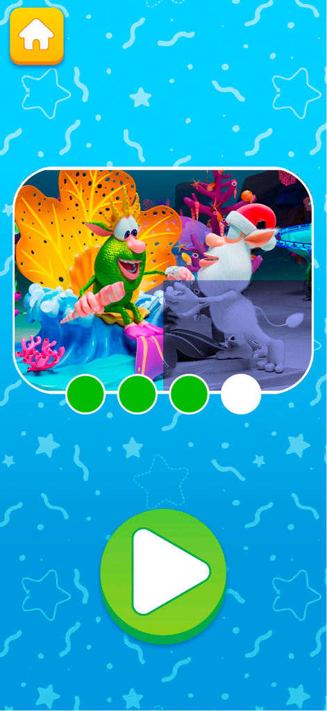 Booba - Pop It - Booba character and sea creature in an underwater puzzle scene with a play button