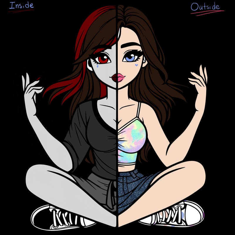 realistic girl split