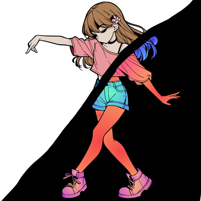 realistic girl danceing
