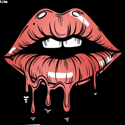 lips that look realistic and drip