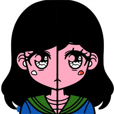 a split of a girl