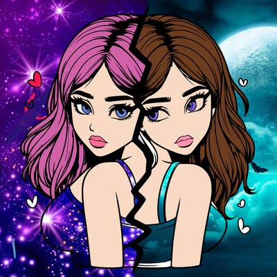 realistic girl split