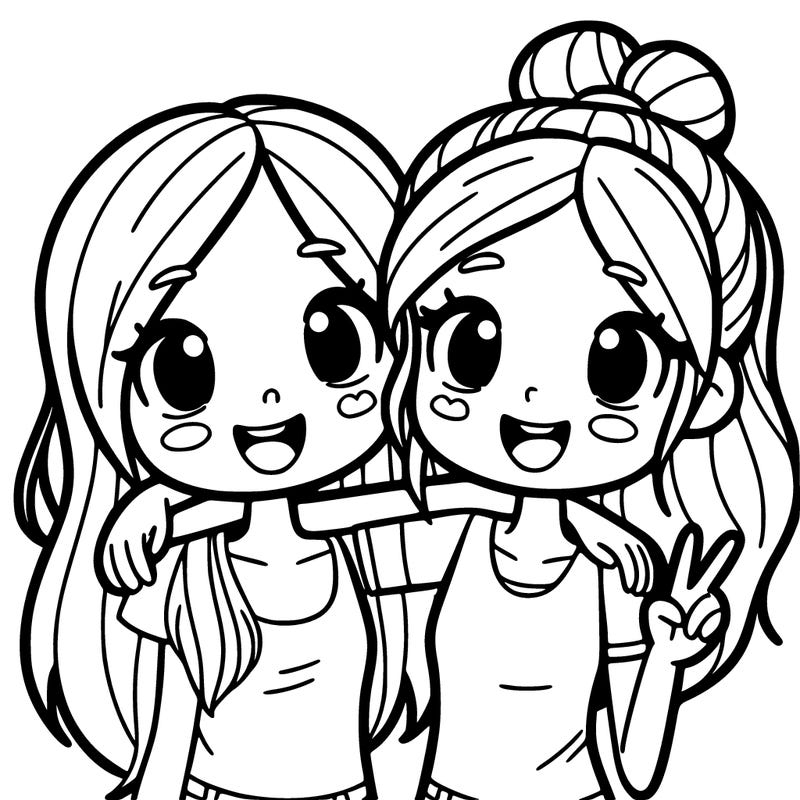 drawing of two great best friends