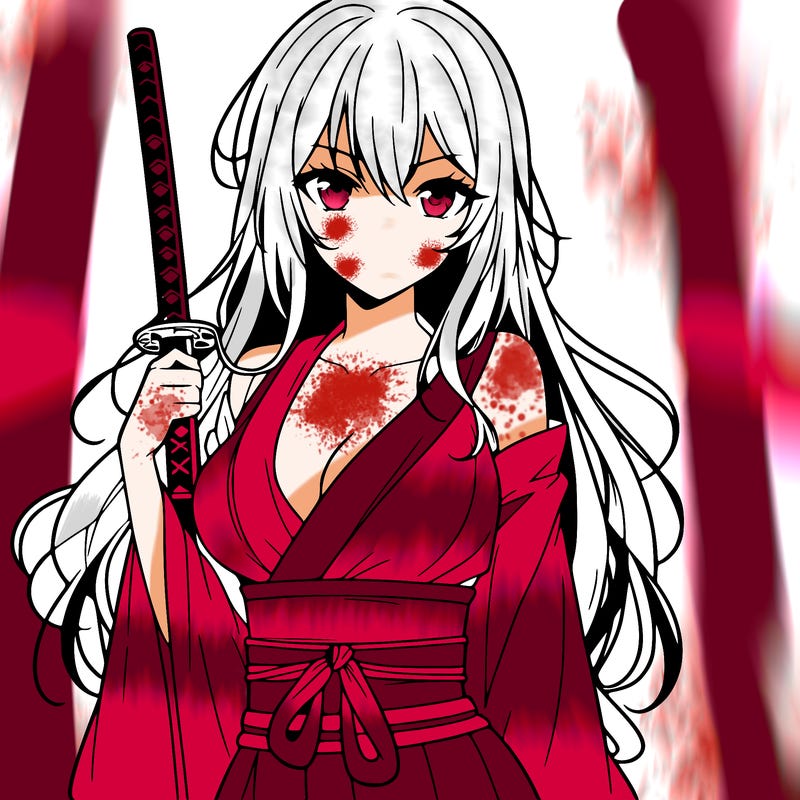 woman anime with sword